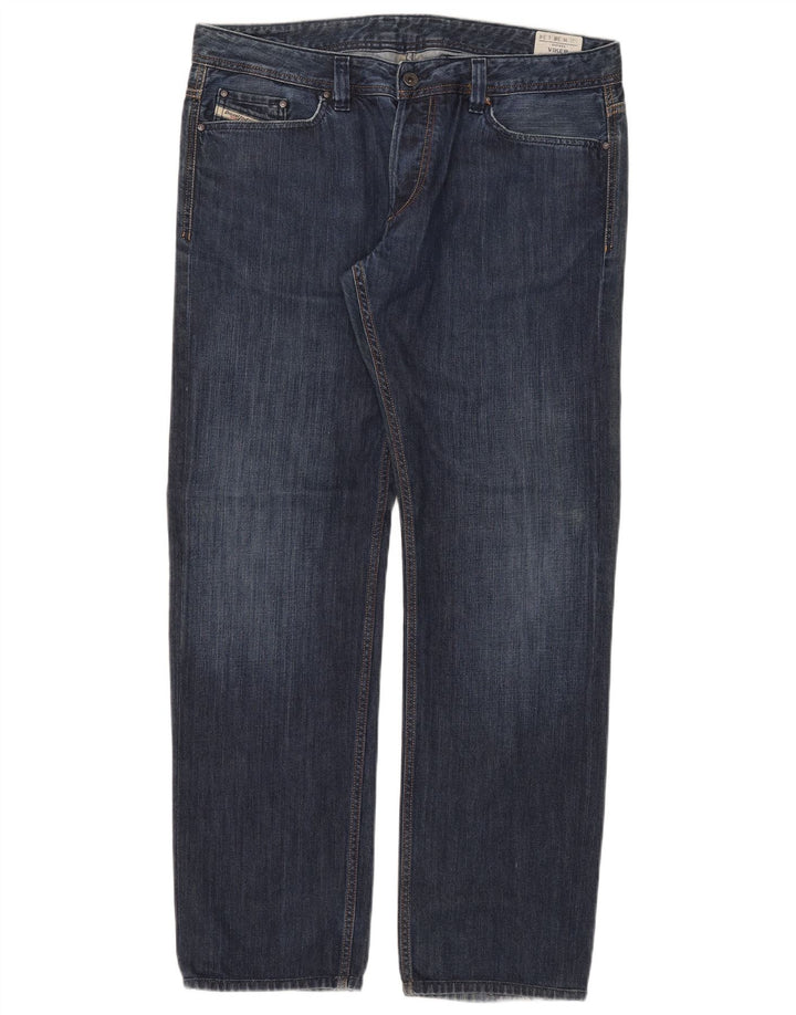 Diesel Herre Viker Straight Jeans W38 L34 Blå Bomuld