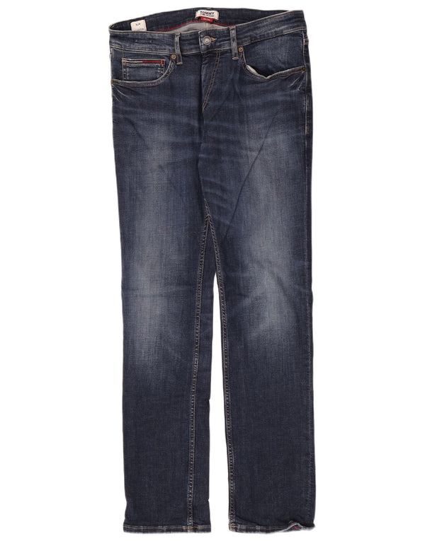 Tommy Hilfiger Herre Slim Jeans W32 L32 Blå Bomuld