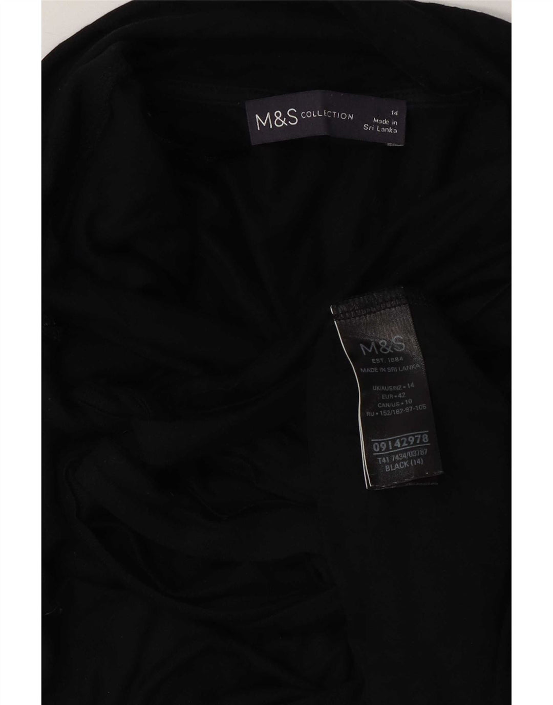 Marks & Spencer Damebluse Top UK 14 Large Navy Blue Viscose