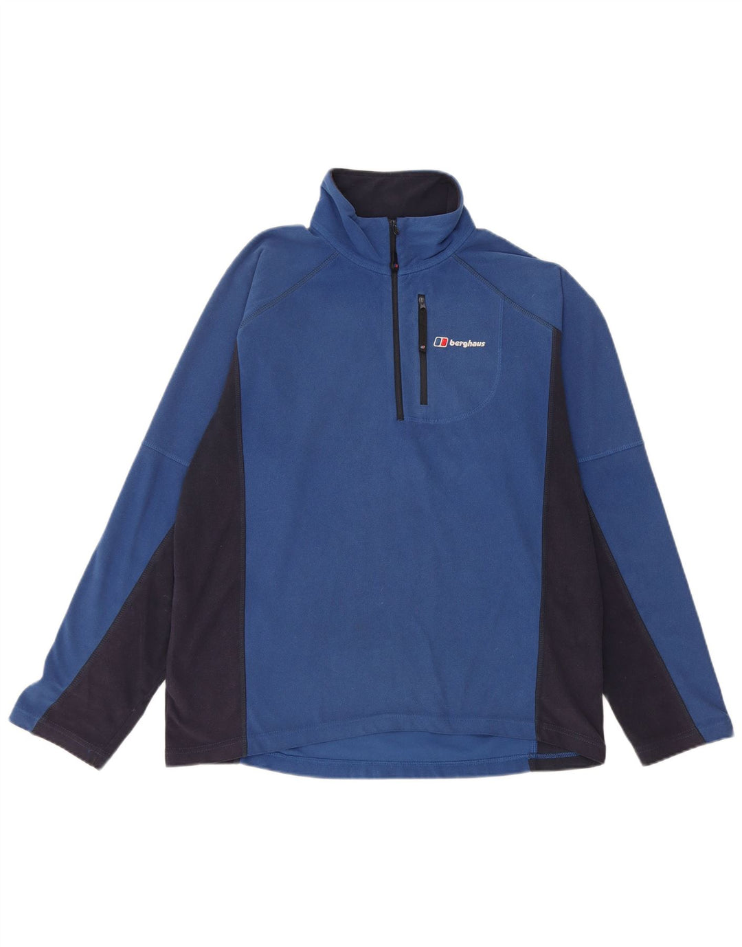 BERGHAUS Fleecetrøje med lynlås til mænd Medium Blue Colourblock Polyester