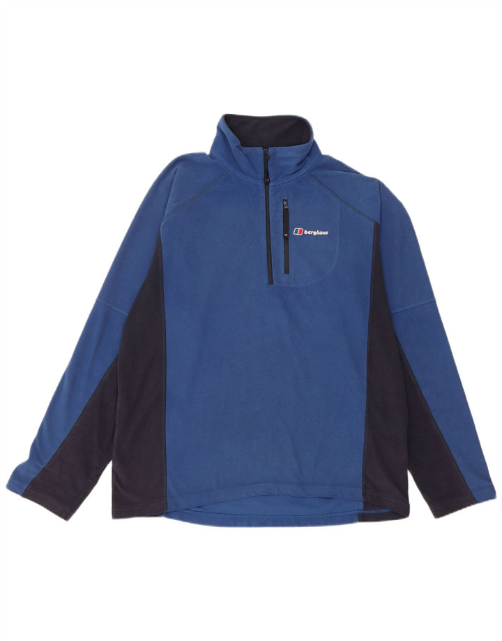 BERGHAUS Fleecetrøje med lynlås til mænd Medium Blue Colourblock Polyester