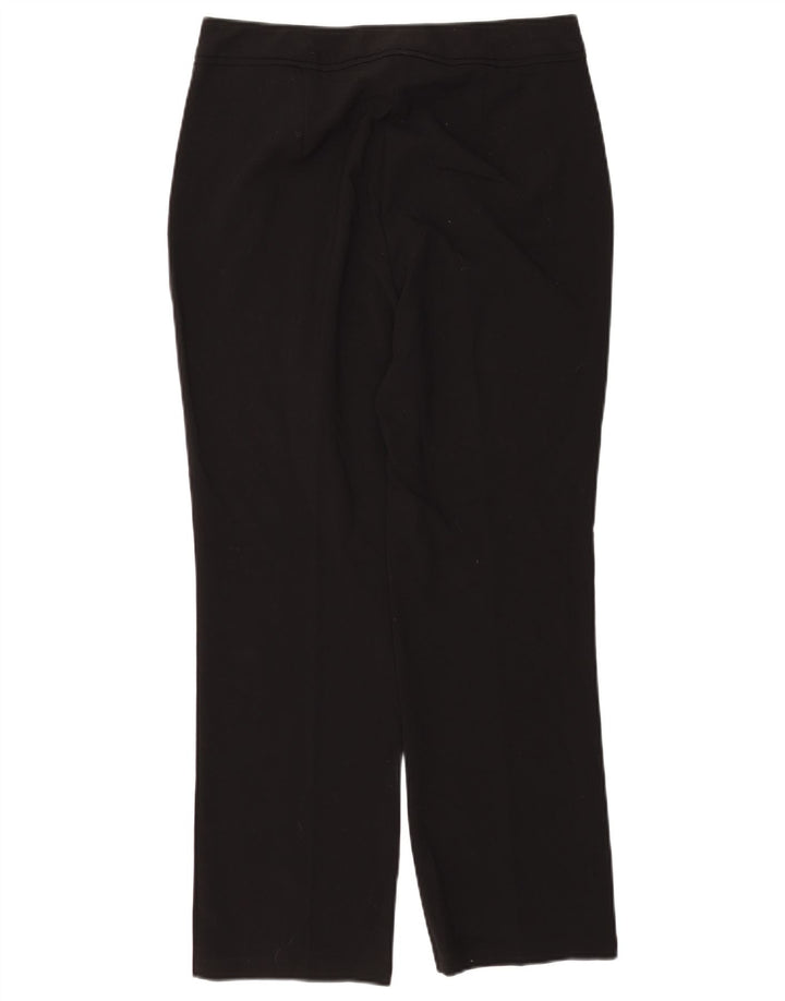 MARKS & SPENCER Womens Straight Chino Trousers UK 12 Medium W32 L29 Black