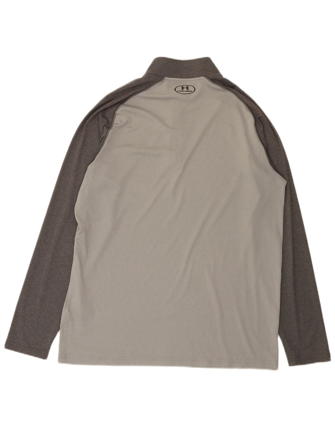 Under Armour Herre Heat Gear Zip Neck Pullover Træningsdragt Top Stor Grå