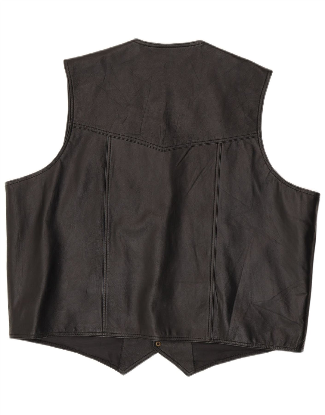 Running Bear Herre Lædervest 6XL Sort