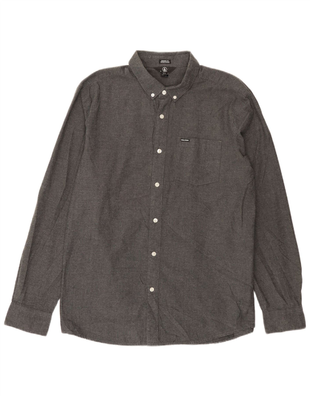 Volcom Herre Modern Fit Shirt XL Grå Bomuld