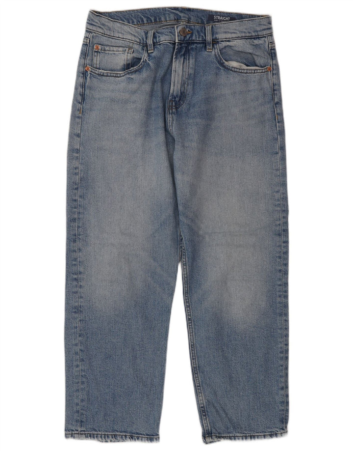 Marks & Spencer Dame Regular Straight Jeans UK 12 Medium W30 L25 Blue