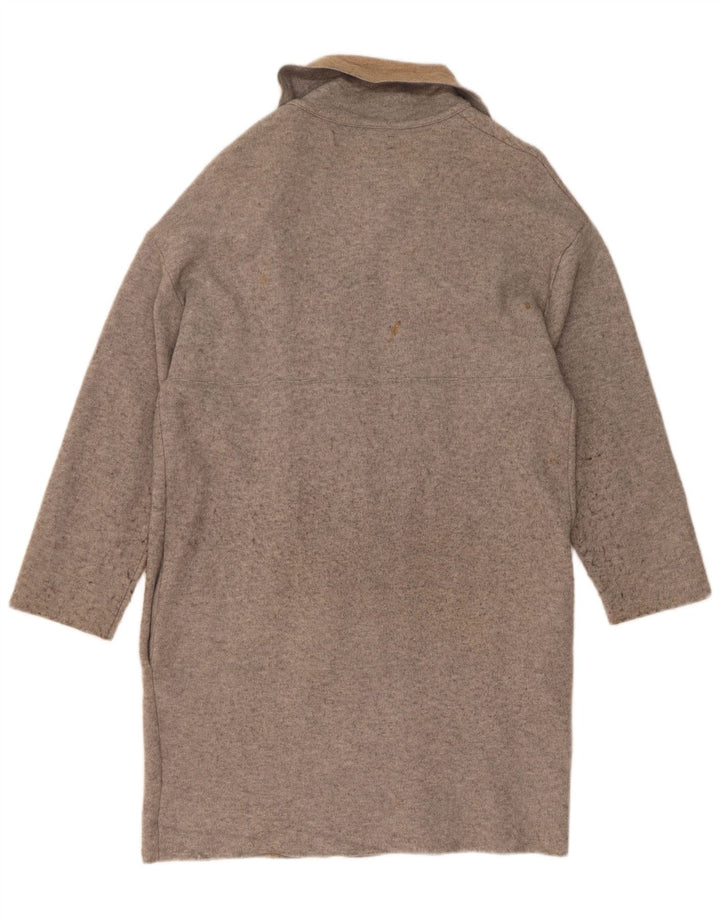 Zara Dame Oversized Overfrakke UK 10 Small Grå Flecked
