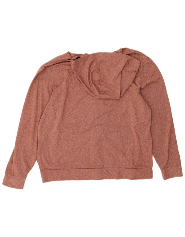Nike Herre Dri Fit Standard Hættetrøje Sweater med lynlås Large Rød Flecked Polyester