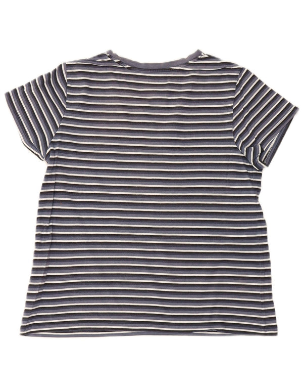 Levi's Womens T-Shirt Top UK 12 Medium Navy Blue Striped