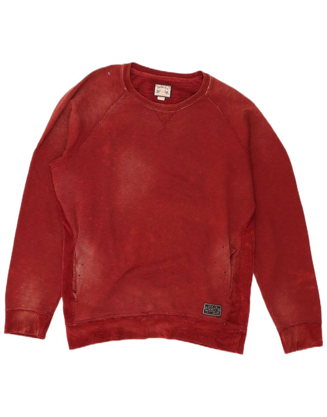 Diesel Herre Sweatshirt Jumper Large Bourgogne Bomuld