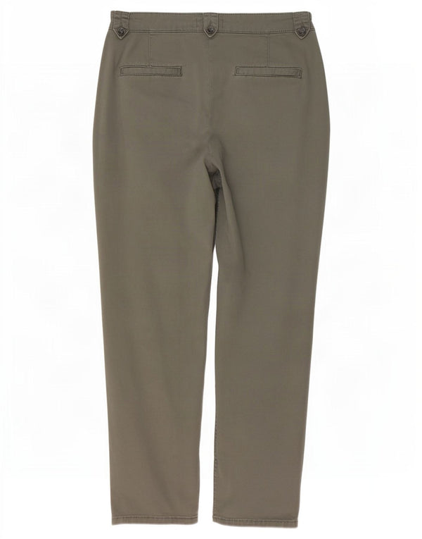 MINT VELVET Dame tilspidsede Chinobukser UK 12 Medium W32 L28 Khaki Bomuld