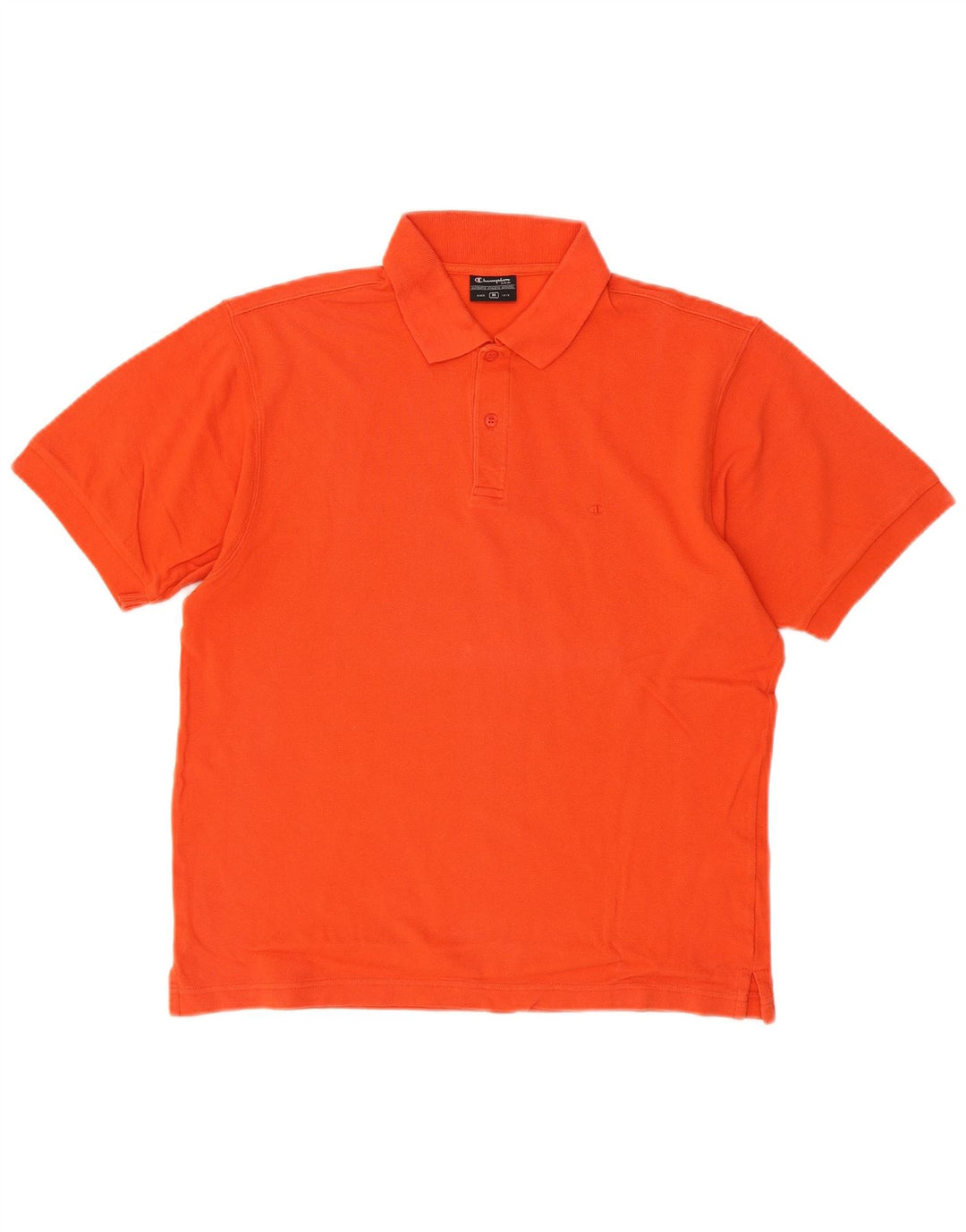 CHAMPION Mens Polo Shirt Medium Orange Cotton