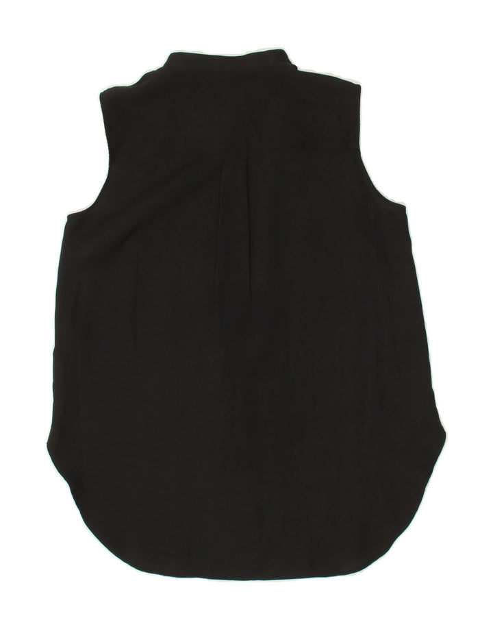 BENETTON Womens Sleeveless Shirt Blouse UK 6 XS Black Polyester Vintage Benetton and Second-Hand Benetton from Messina Hembry 