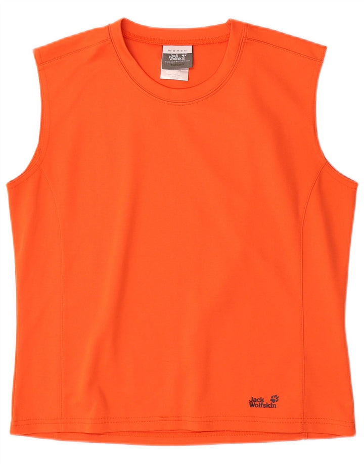 JACK WOLFSKIN Damevest Top UK 14/16 Large Orange Polyester