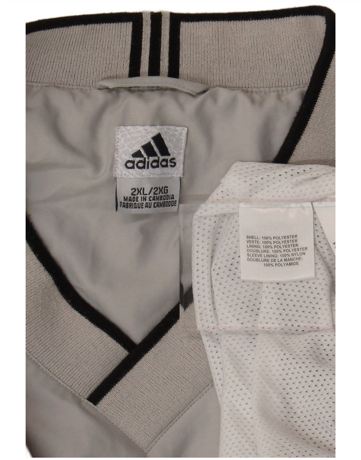 ADIDAS Mens Climashell Pullover Loose Fit Tracksuit Top Jacket 2XL Grey Vintage Adidas and Second-Hand Adidas from Messina Hembry 