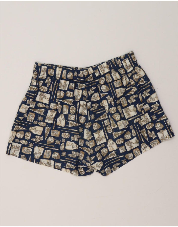 VINTAGE Badeshorts til mænd store marineblå geometriske