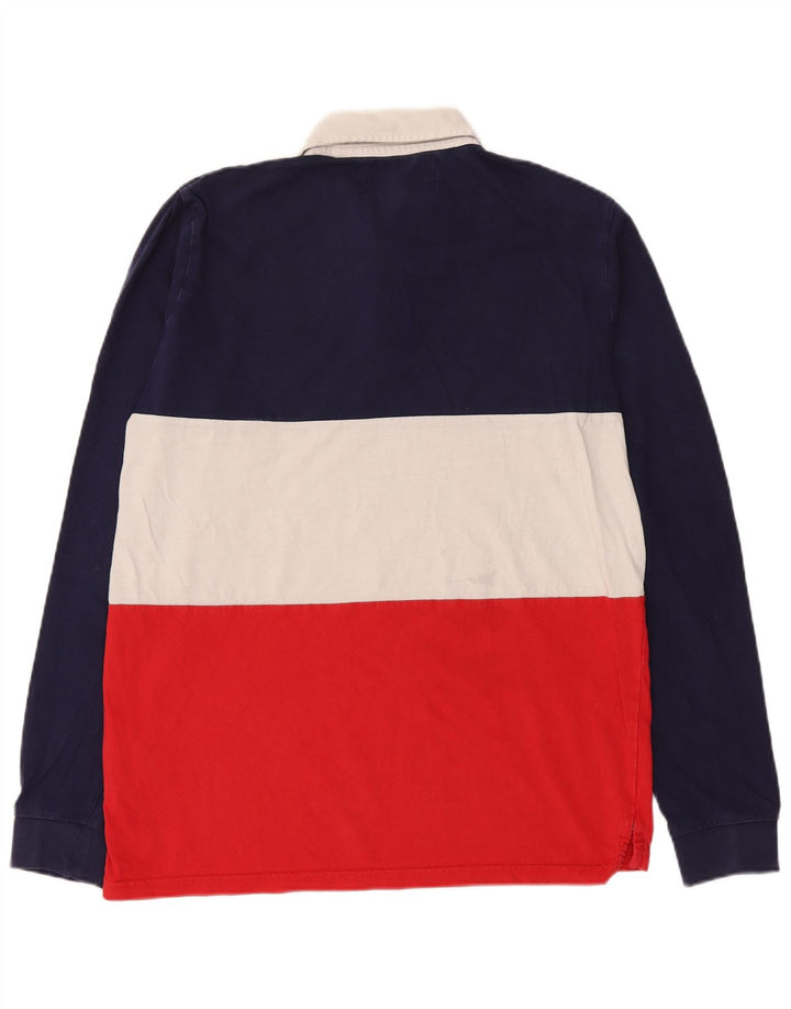FILA Mens Long Sleeve Rugby Polo Shirt Medium Multicoloured Colourblock