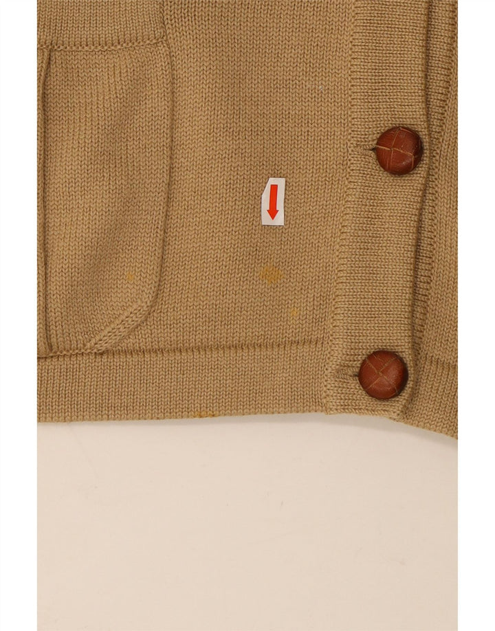 LUISA SPAGNOLI Dame Cardigan Sweater UK 14 Stor Beige Uld