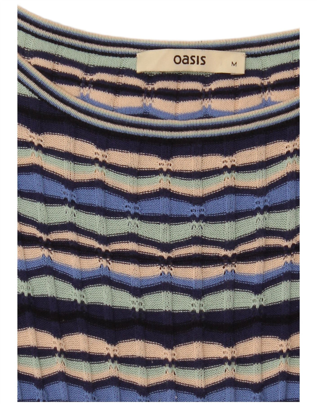 Oasis Dame 3/4-ærmet Jumper Dress UK 12 Medium Flerfarvet Stribet