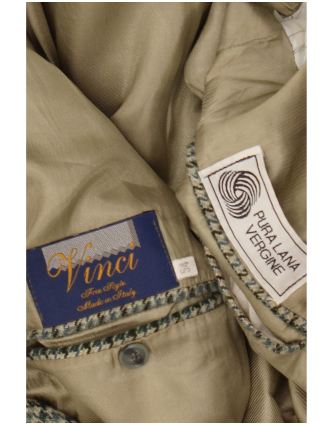 Vinci Herre 2-knaps blazerjakke IT 54 2XL Grå ternet uld