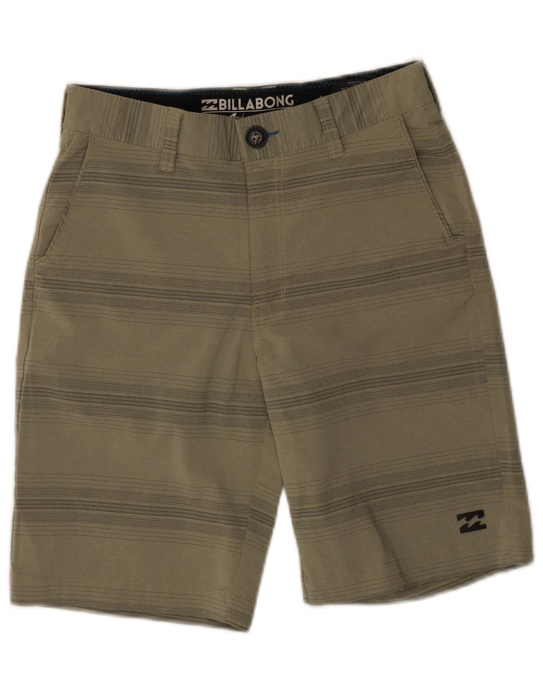 Billabong Herre Chino Shorts W26 Små Khaki stribet polyester