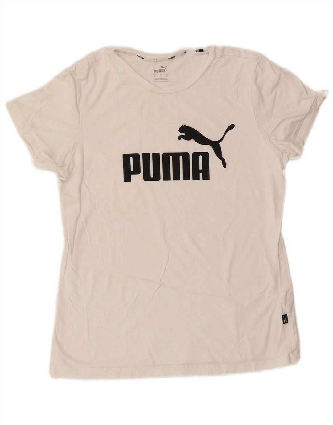 Puma Grafisk T-Shirt Top UK 12 Medium White