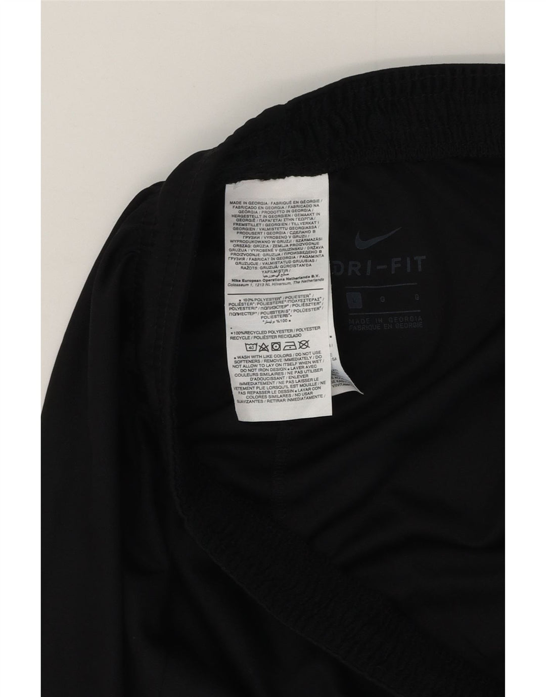 Nike Herre Dri Fit sportsshorts, store sorte polyester