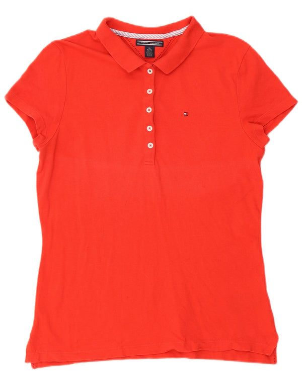Tommy Hilfiger Kortærmet Regular Fit Polo Shirt UK 18 XL Rød