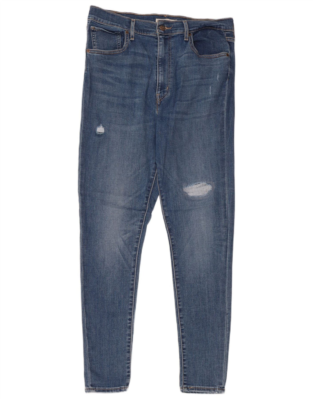Levi's Dame Distressed Skinny Jeans W32 L30 Blå Bomuld
