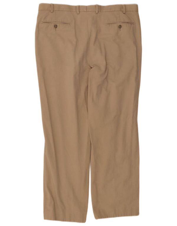 Marks & Spencer Herre Pegged Suit Bukser W40 L33 Beige Bomuld