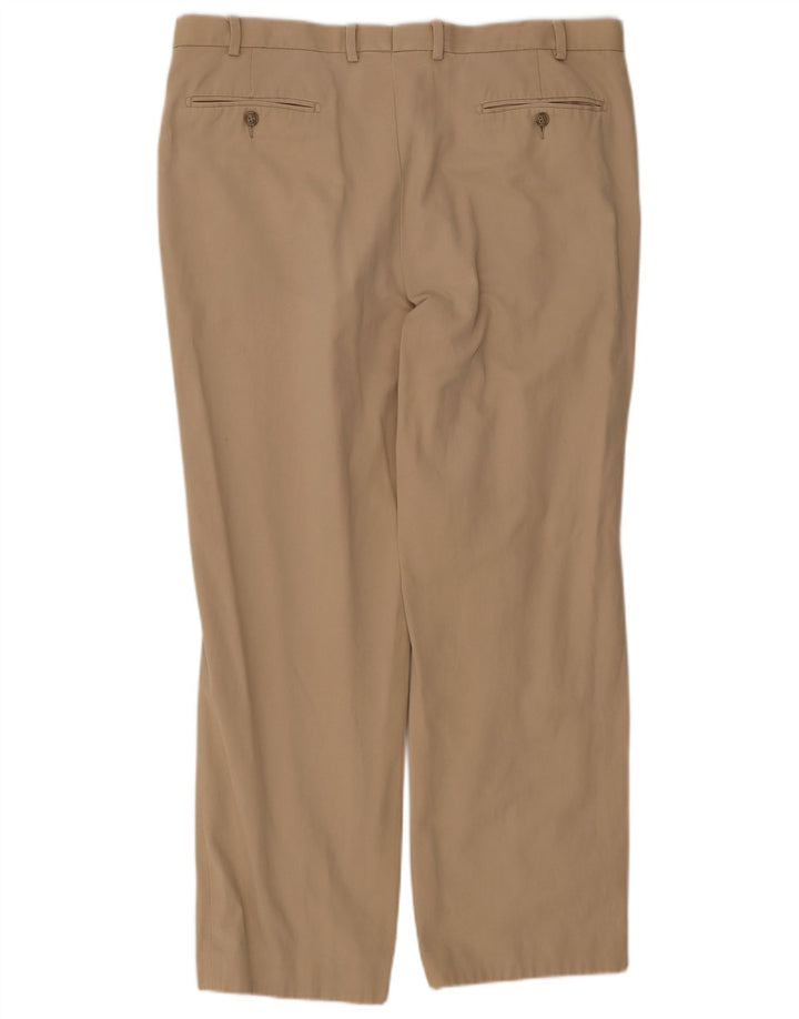 Marks & Spencer Herre Pegged Suit Bukser W40 L33 Beige Bomuld