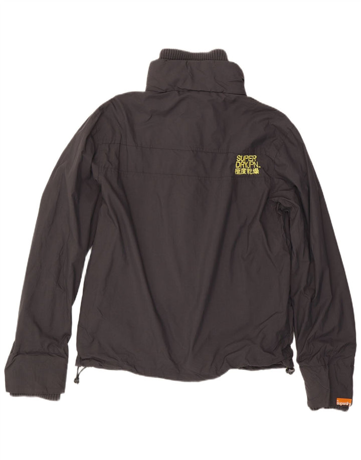 Superdry Grafisk regnjakke til mænd UK 42 XL grå nylon