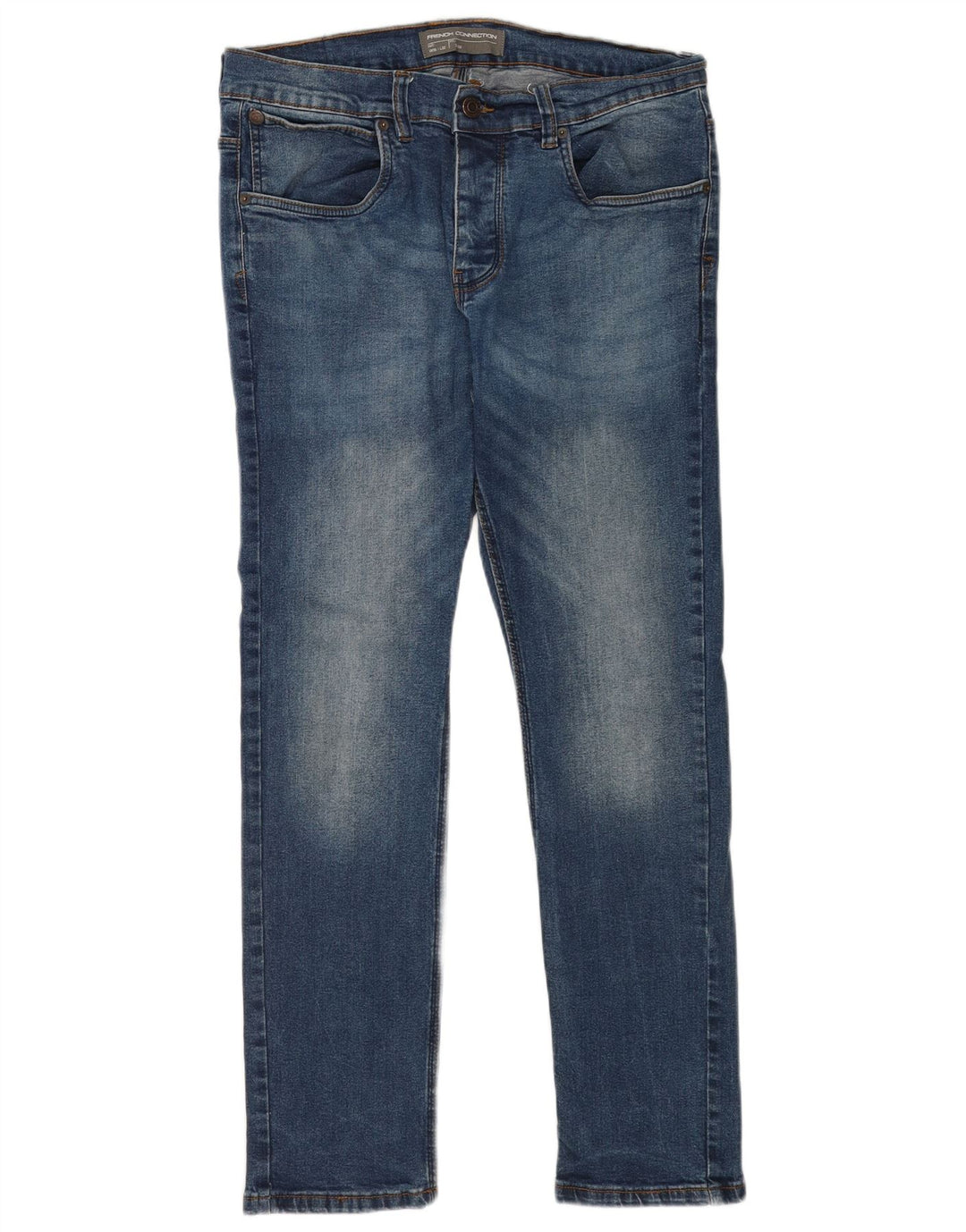 French Connection Slim Jeans til mænd W36 L32 blå bomuld