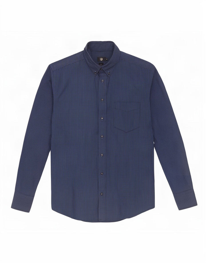 Dacks herre Regular Fit skjorte lille marineblå Gingham bomuld