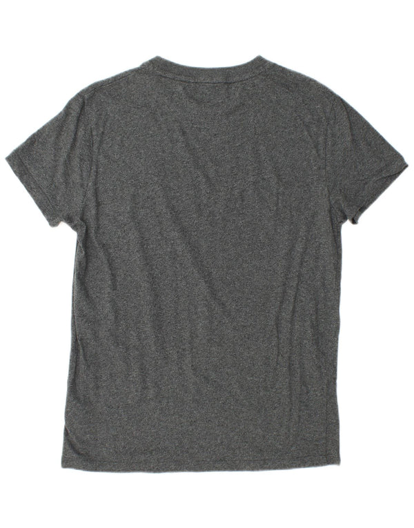 SUPERDRY herre T-shirt top mellemgrå flækket bomuld