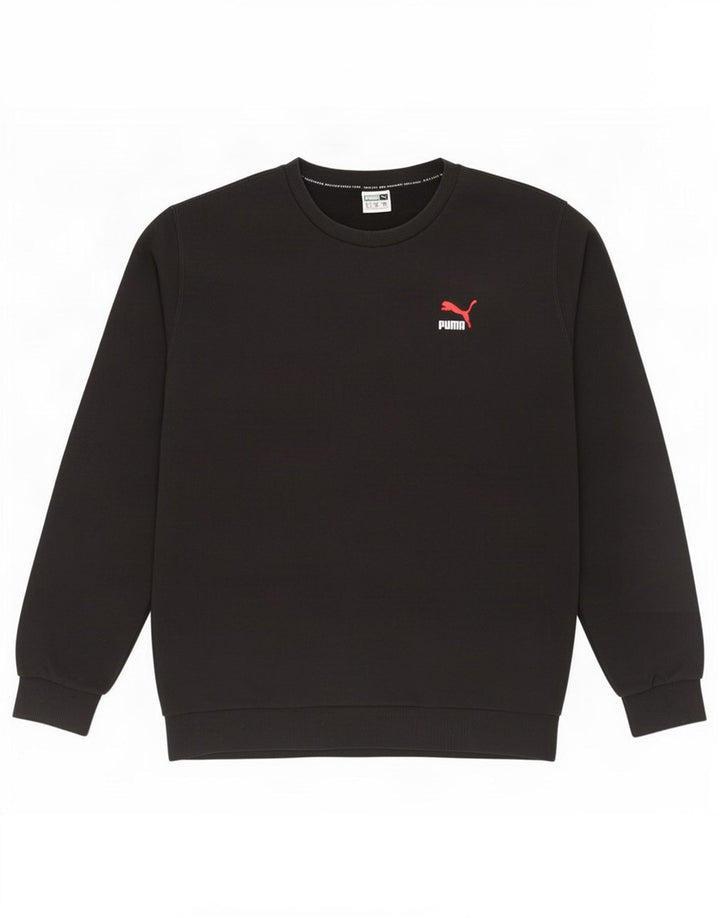 Puma Herre Sweatshirt Jumper Stor Sort Bomuld