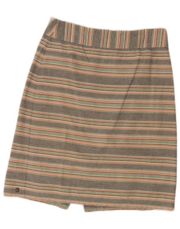 Fat Face Womens Pencil Skirt UK 10 Small W30 Multicoloured Striped Cotton