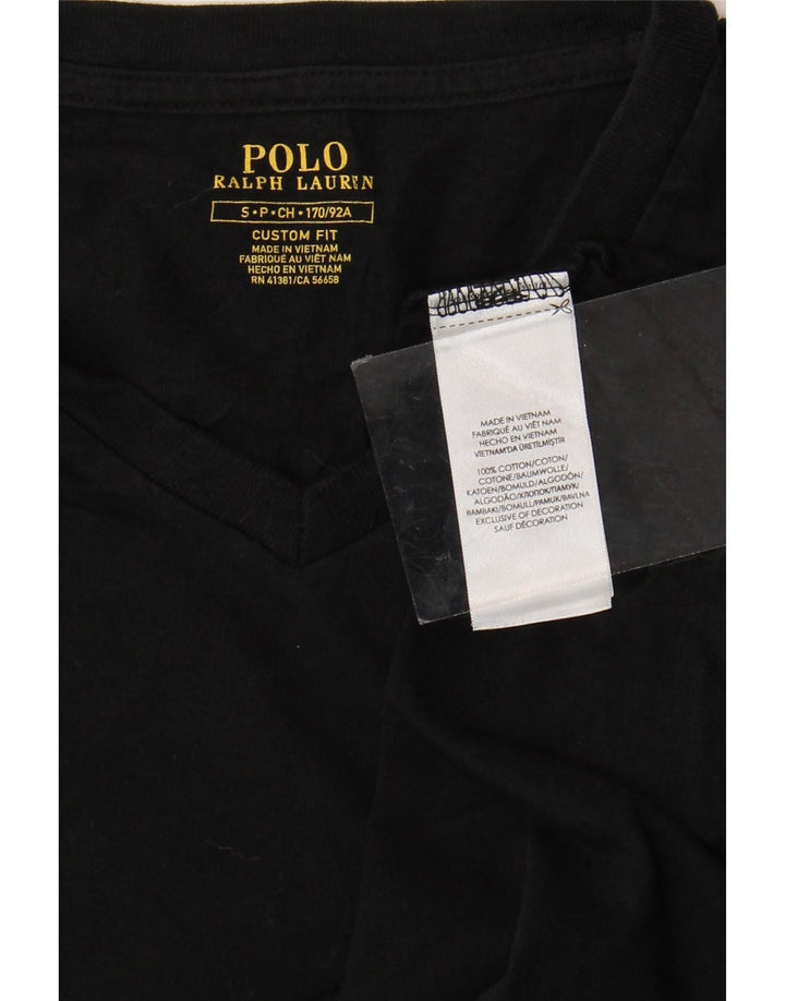 POLO RALPH LAUREN Herre Custom Fit T-shirt Top Lille sort bomuld