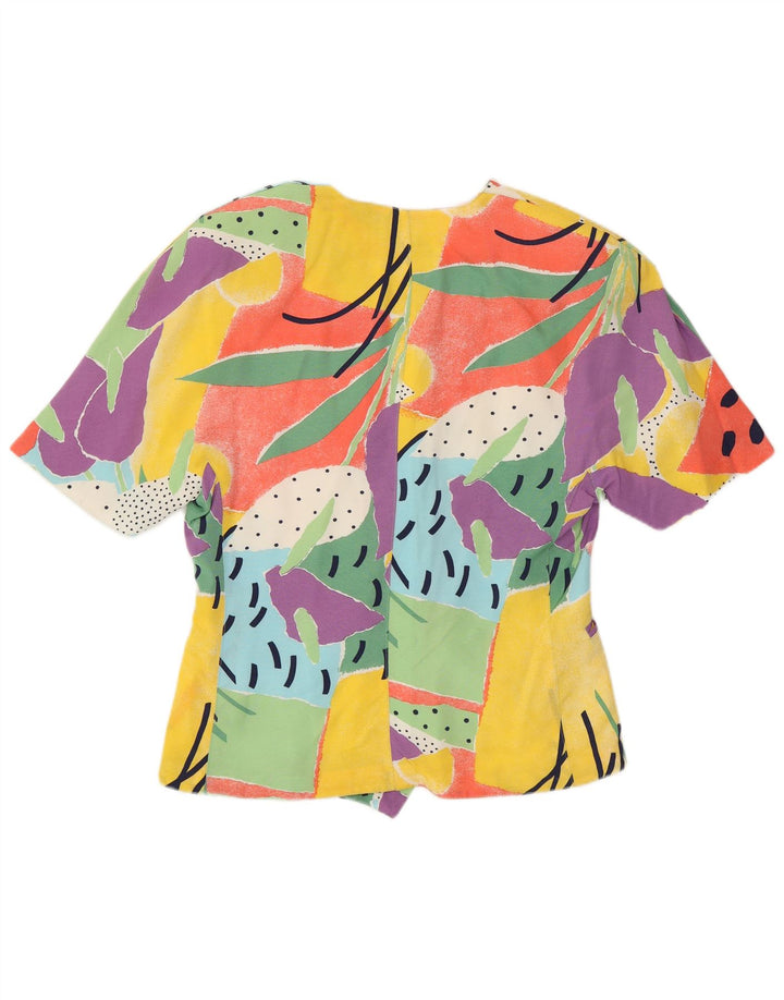 BIANCA Womens Abstract Pattern Blazer Jacket EU 38 Medium Multicoloured