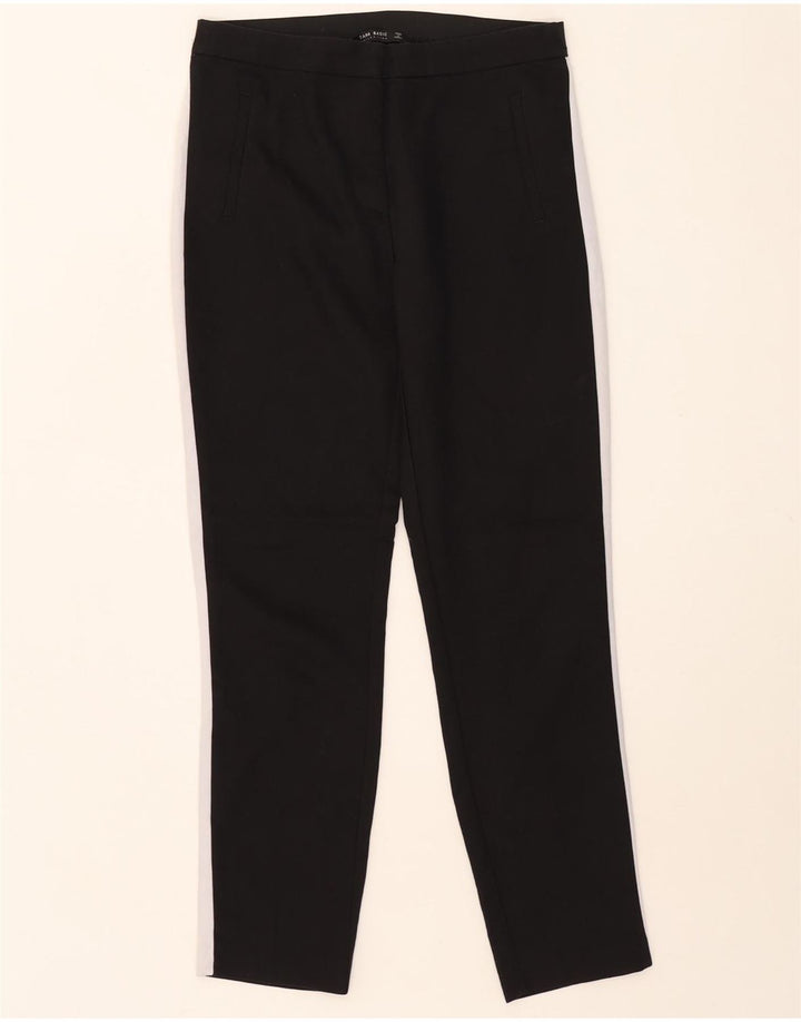 Zara Dame Slim Chino Bukser Medium W28 L28 Sort Colourblock