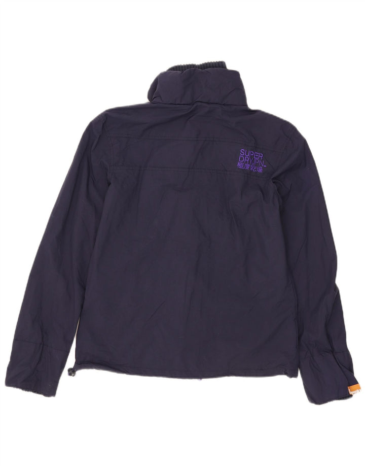 Superdry Womens The Windcheater Windbreaker Jacket UK 10 Small Navy Blue