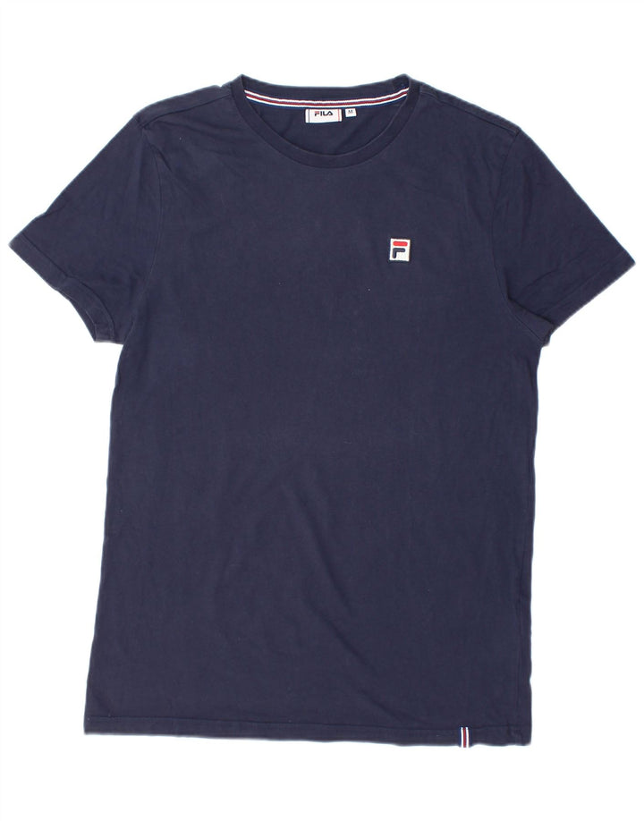 Fila Herre T-Shirt Top Medium Marineblå Bomuld