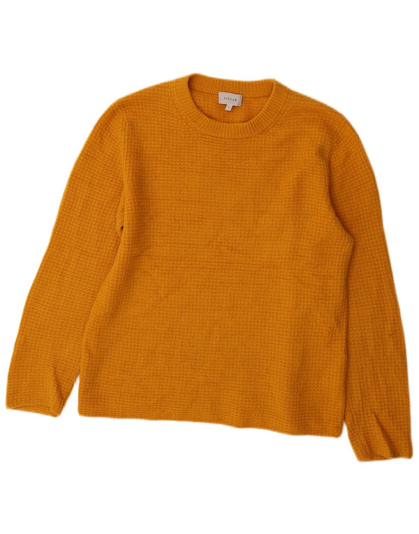 Jigsaw Herre Crew Neck Jumper Sweater Small Orange Uld