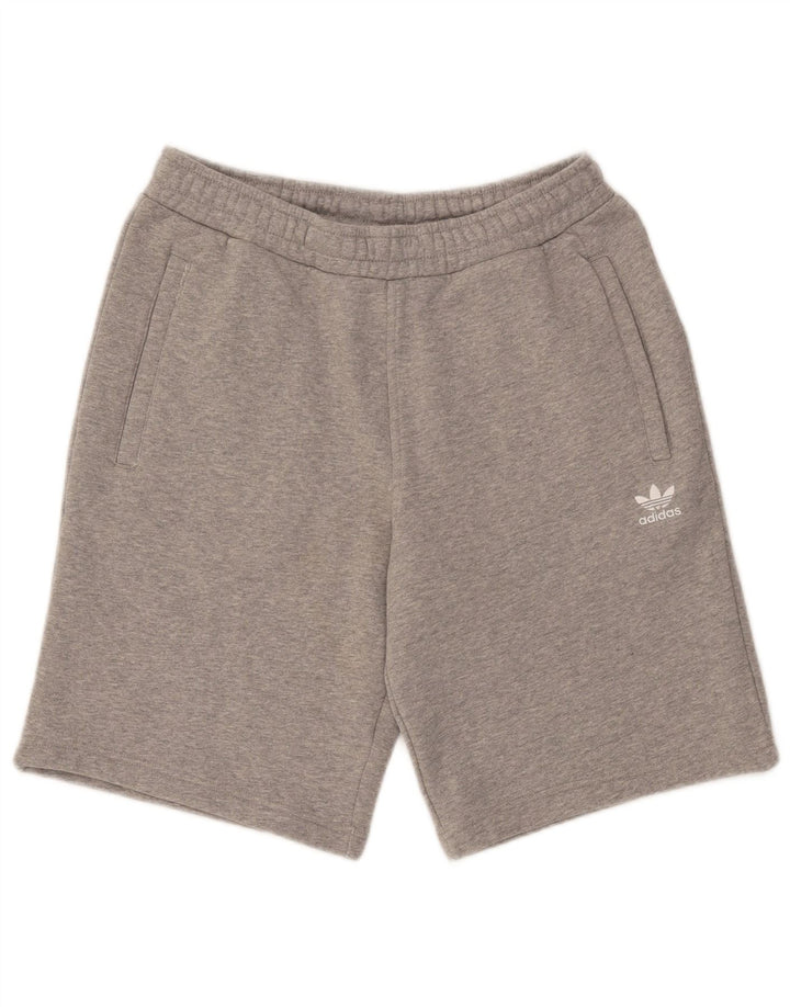 ADIDAS Mens Sport Shorts Medium Grey Cotton