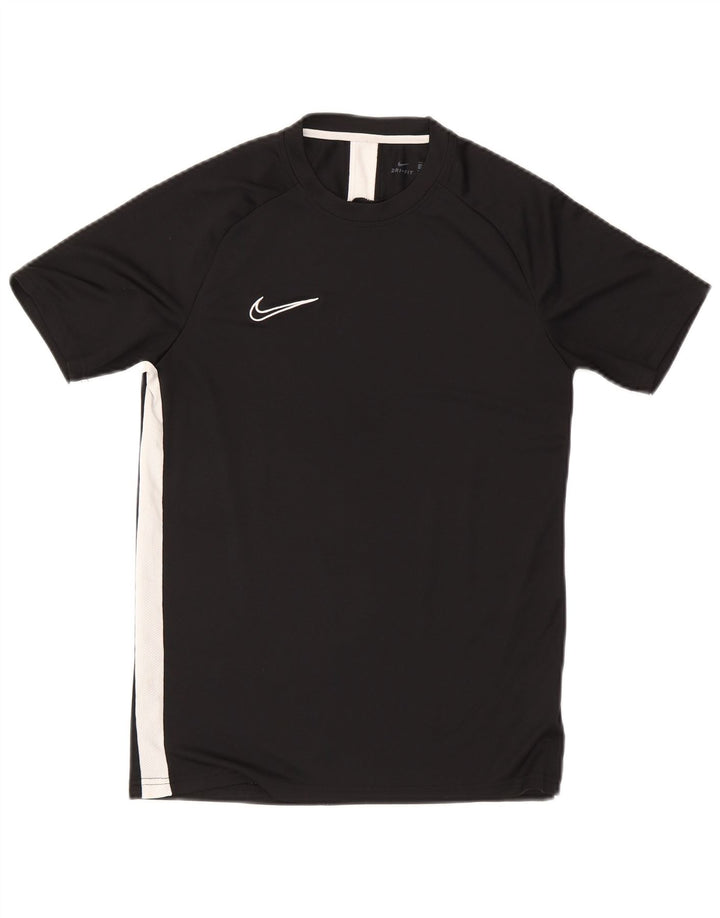 Nike Herre Dri Fit T-shirt Top Medium Sort Colourblock Polyester