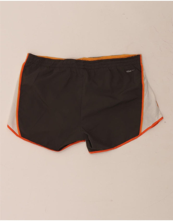 NIKE Womens Sport Shorts US 8/10 Medium  Grey Colourblock Polyester Vintage Nike and Second-Hand Nike from Messina Hembry 