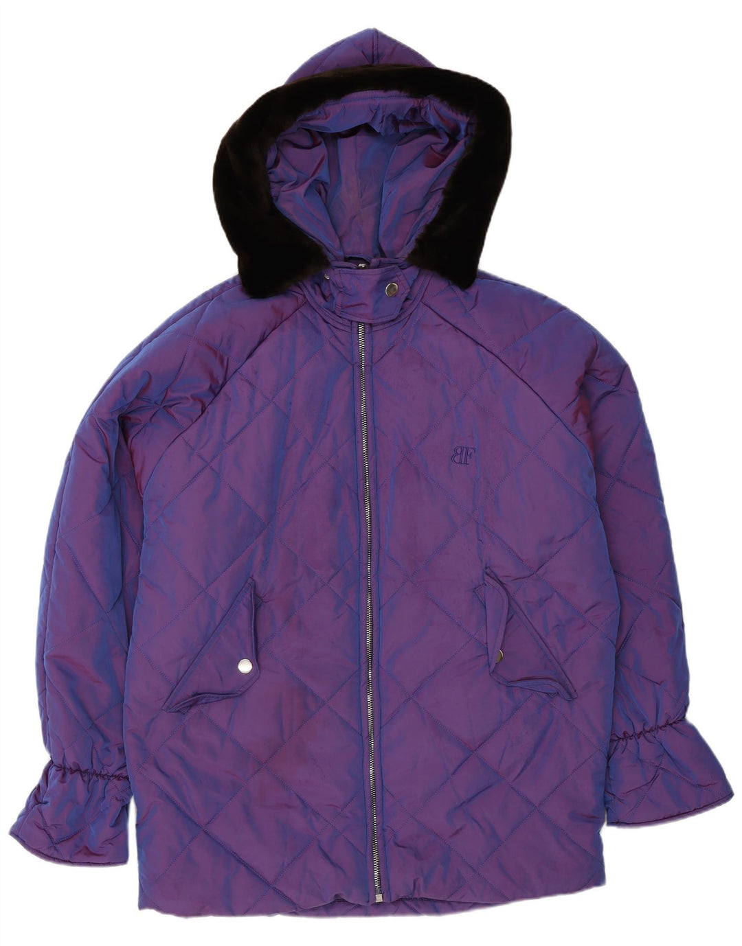 Belfe & Belfe Dame Oversized hættepolstret frakke IT 44 Medium Lilla
