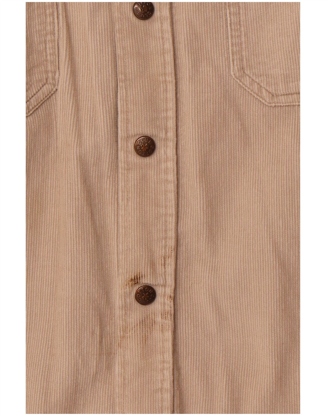 COTTON CLUB Herre fløjlsskjorte Stor beige bomuld