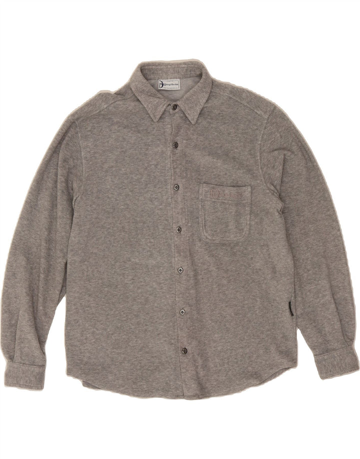 SERGIO TACCHINI Mens Fleece Shirt Medium Grey Vintage Sergio Tacchini and Second-Hand Sergio Tacchini from Messina Hembry 