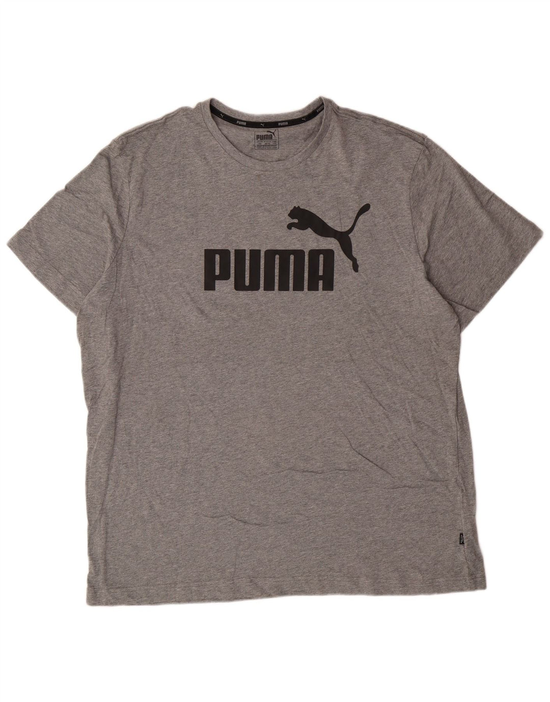 Puma Herre Grafisk T-Shirt Top 2XL Grå Bomuld